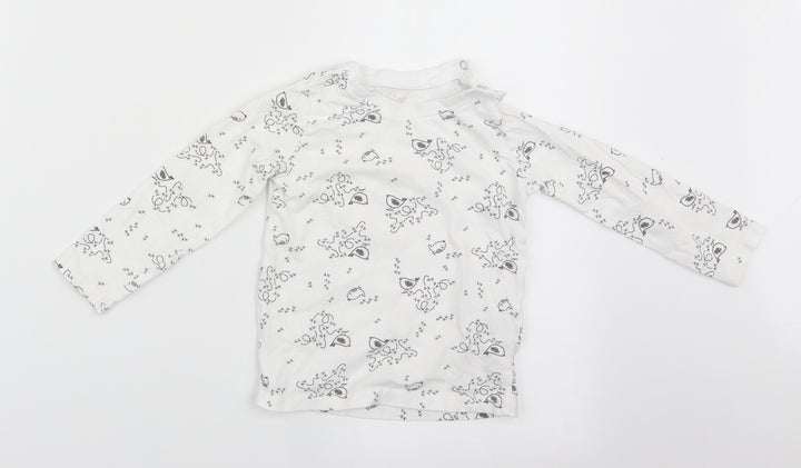 Lupilu Baby White Animal Print Basic Casual Size 12-18 Months - Bird print
