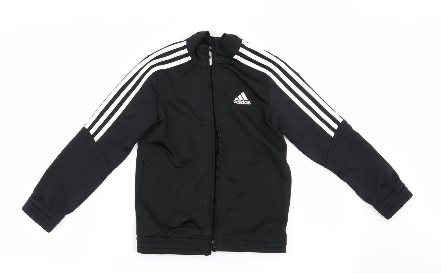 adidas Boys Black   Full Zip Sweatshirt Size 7-8 Years