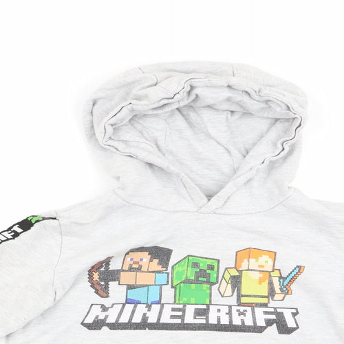 Mojang Boys Grey   Pullover Hoodie   - Minecraft
