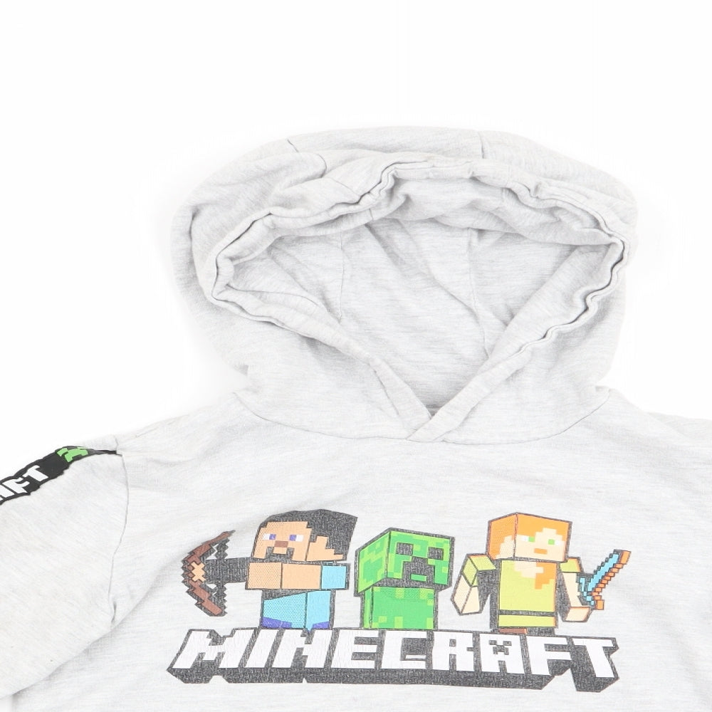 Mojang Boys Grey   Pullover Hoodie   - Minecraft