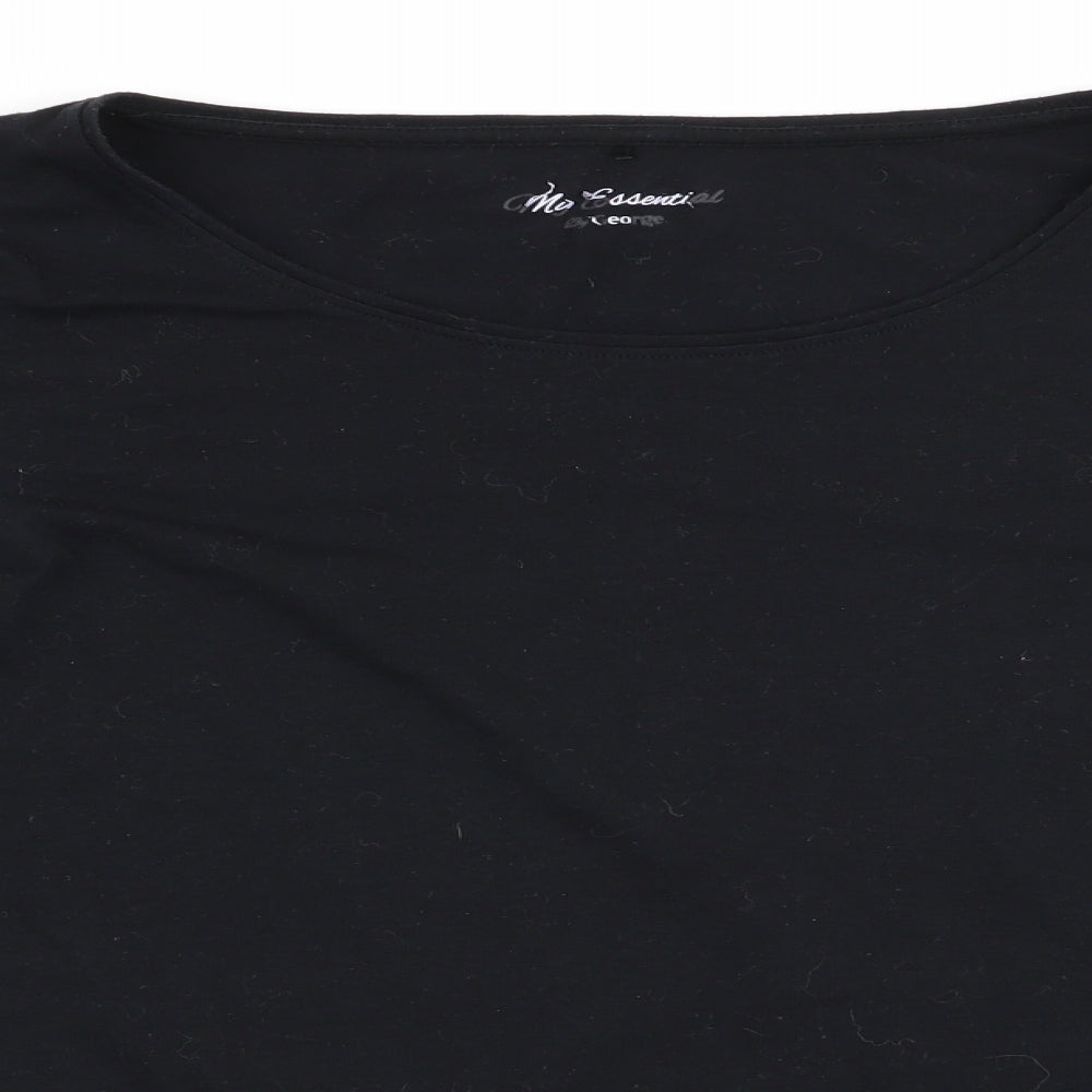 My Essential by George Womens Black   Basic T-Shirt Size 10