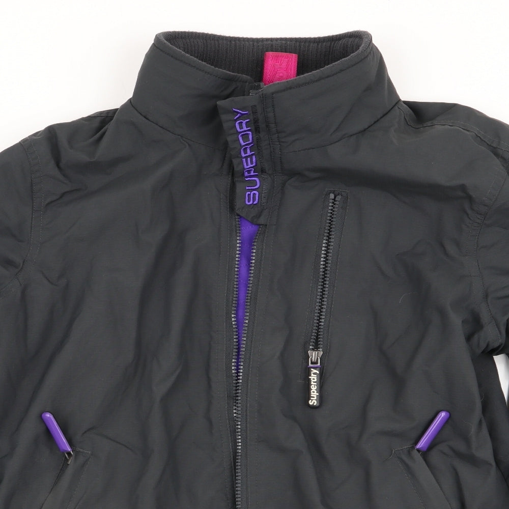 Superdry Womens Black   Windbreaker Coat Size L