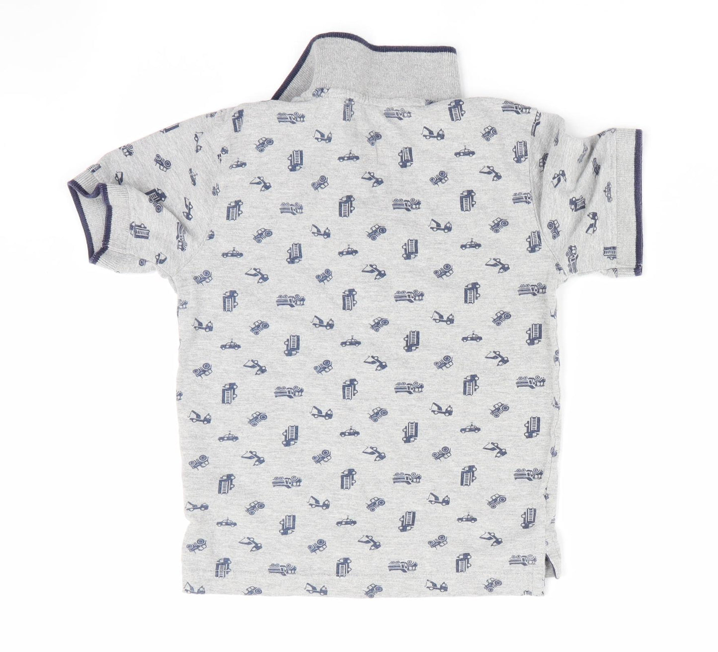 Mini B Boys Grey   Basic Polo Size 4-5 Years  - automobiles