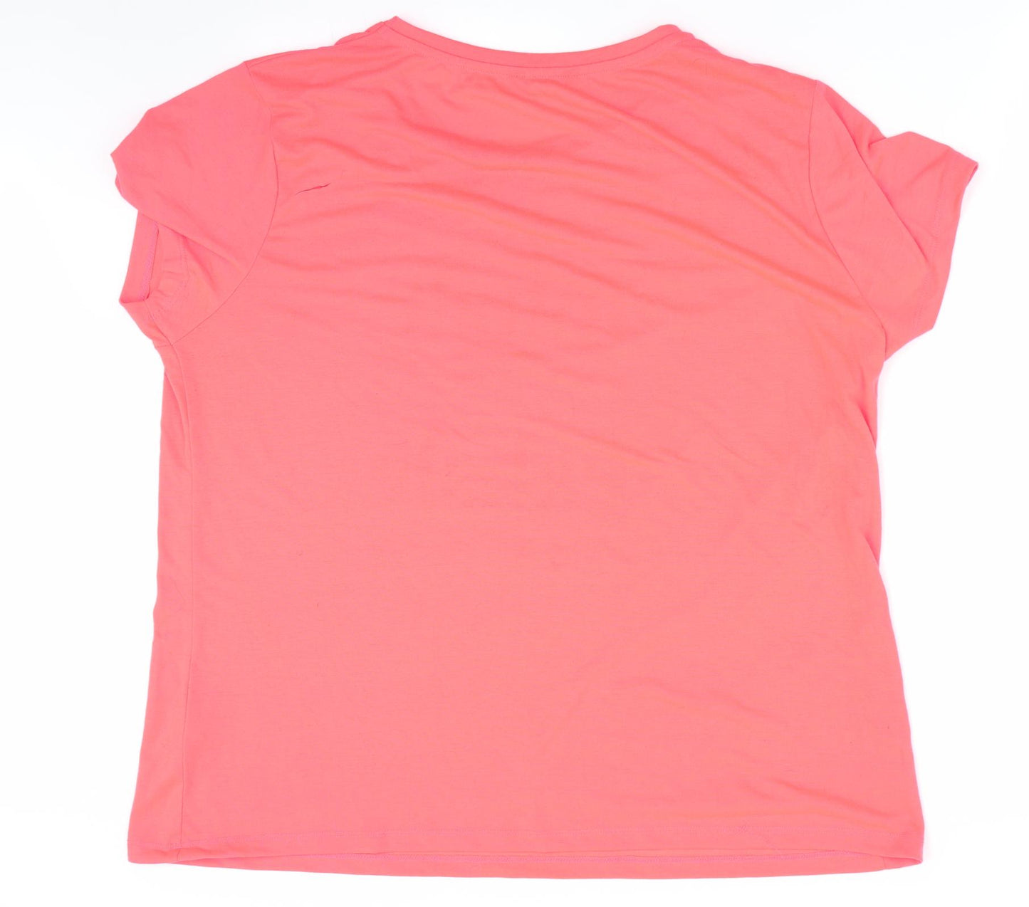 Peacocks Womens Orange   Basic T-Shirt Size 20  - Inhale Positivity Exhale Negativity