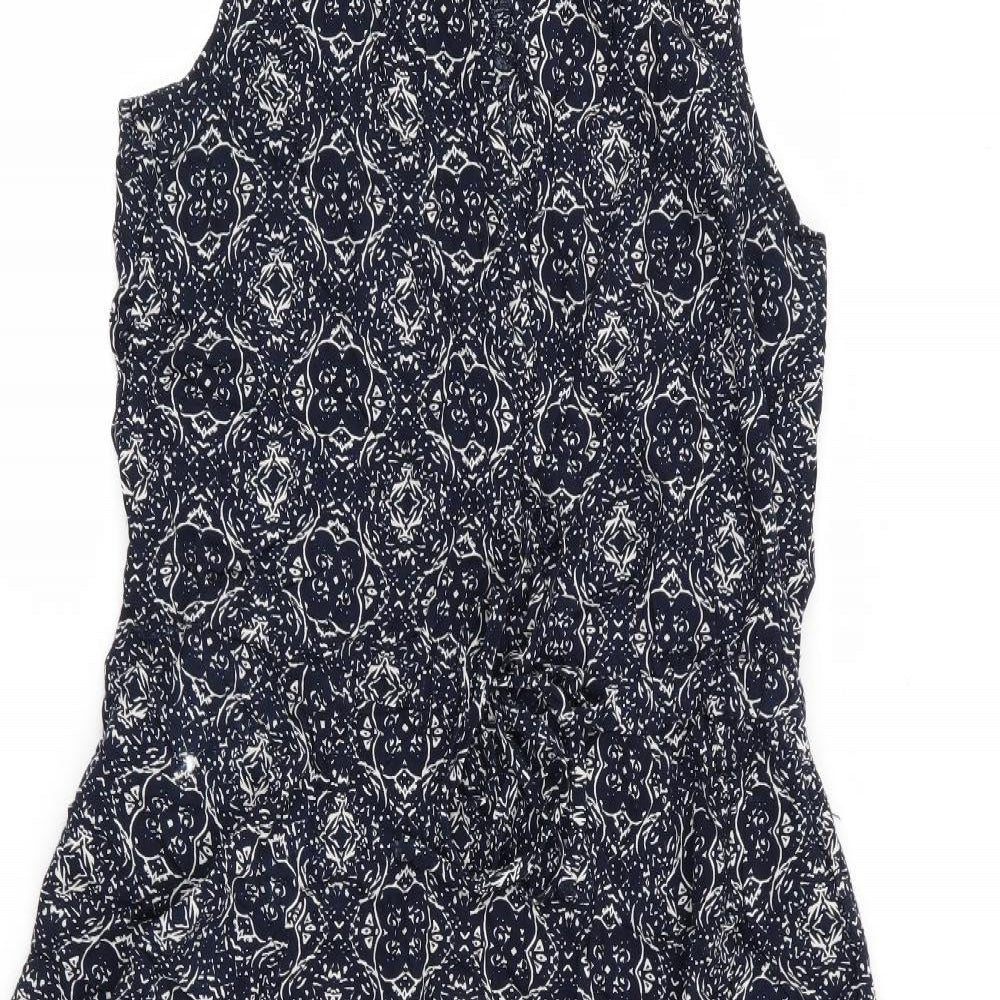 Apricot Womens Blue Floral  Fit & Flare  Size 14  - Hankerchief Hem Dress