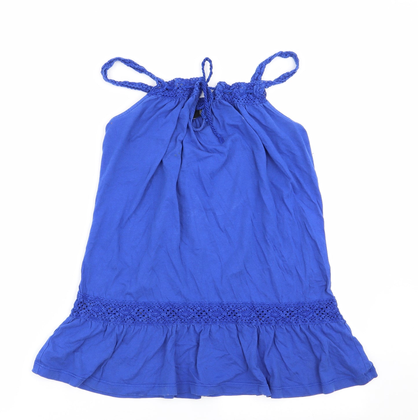 Florence and Fred Womens Blue   Tunic T-Shirt Size 12  - Keyhole neck