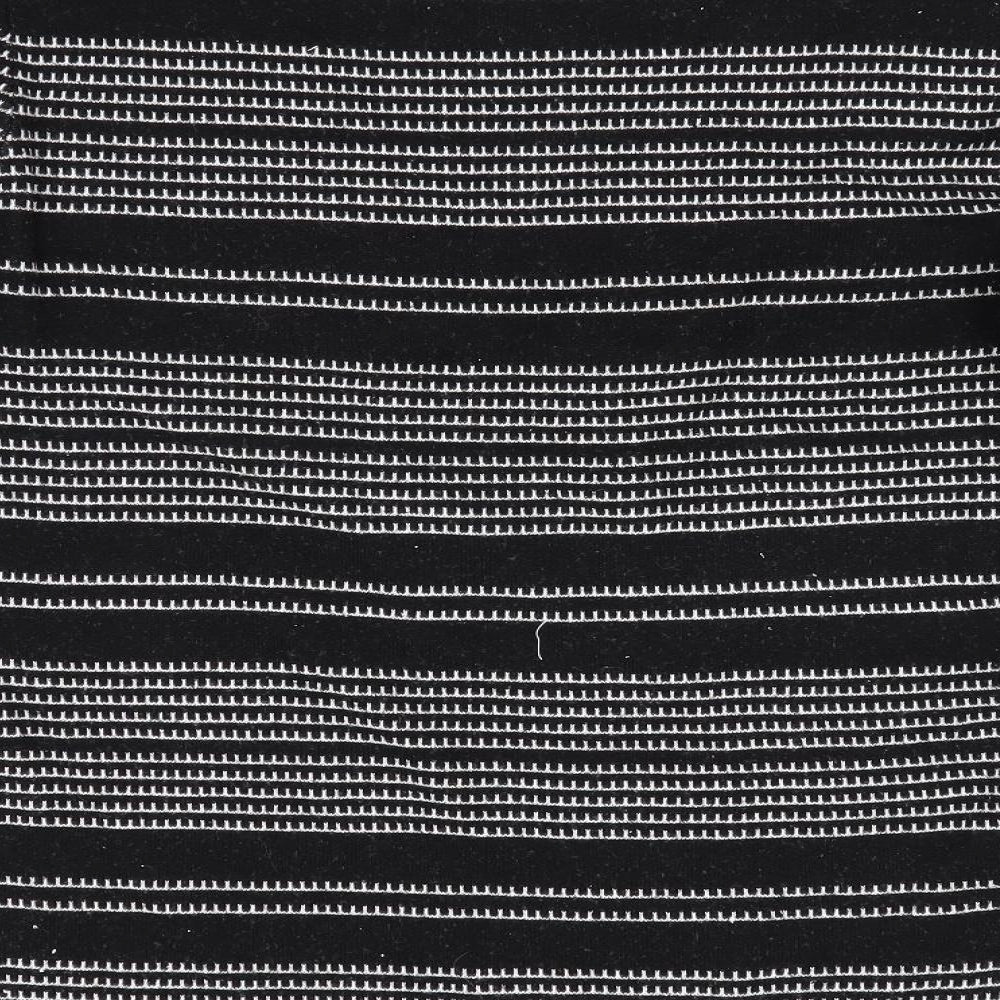 Papaya Womens Black Striped  Pullover Jumper Size 14