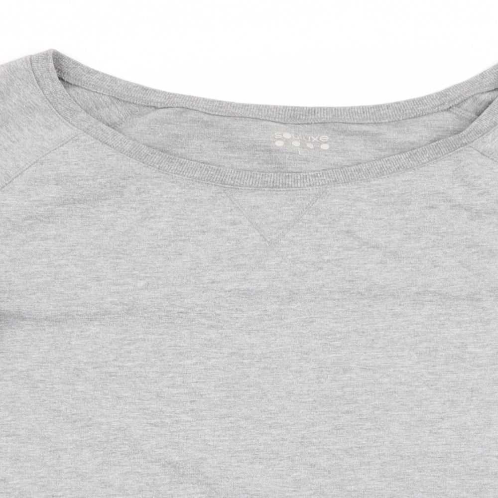 Souluxe Womens Grey   Pullover Sweatshirt Size L