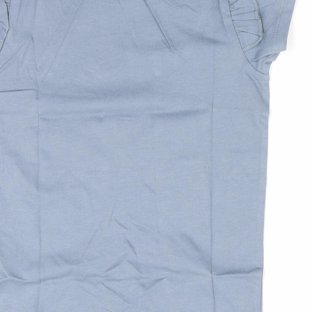 Lilly & Dan Girls Blue   Basic T-Shirt Size 7-8 Years
