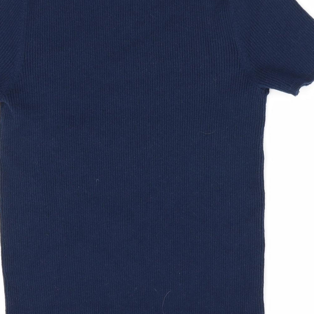 TU Womens Blue Geometric  Pullover Jumper Size 14  - Heart