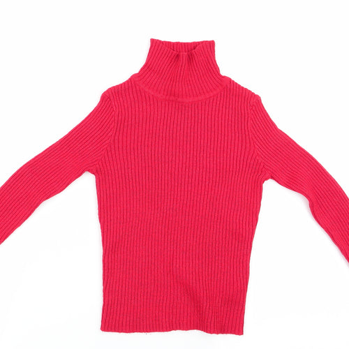 TU Girls Red   Pullover Jumper Size 6 Years  - Subtle glitter effect