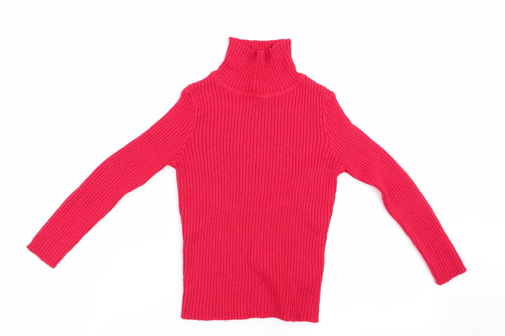 TU Girls Red   Pullover Jumper Size 6 Years  - Subtle glitter effect