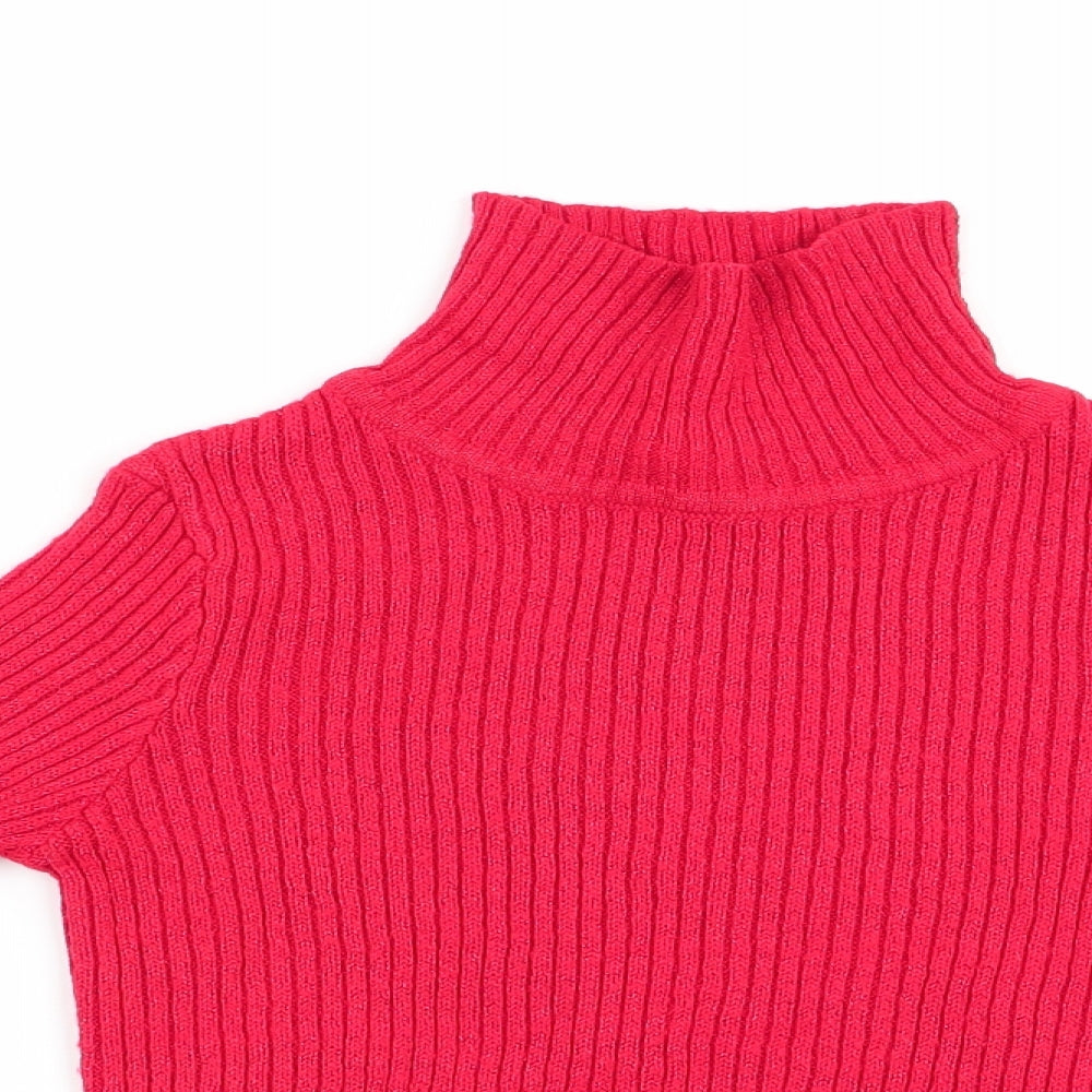 TU Girls Red   Pullover Jumper Size 6 Years  - Subtle glitter effect