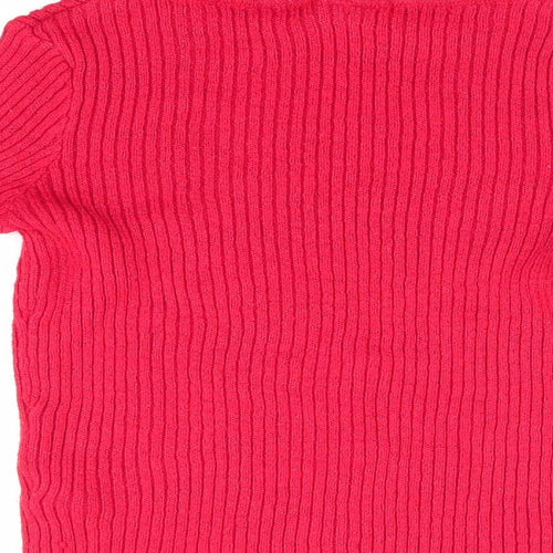 TU Girls Red   Pullover Jumper Size 6 Years  - Subtle glitter effect
