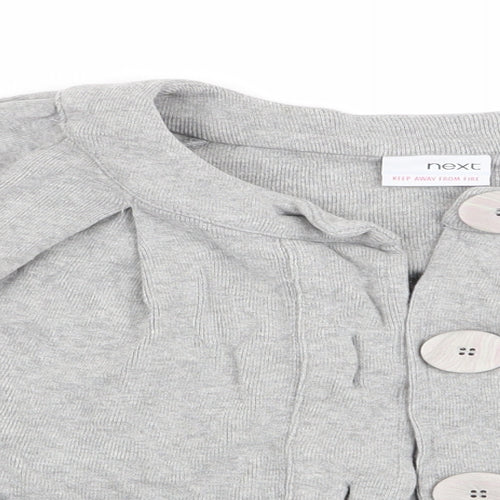 NEXT Girls Grey   Cardigan Jumper Size 9 Years