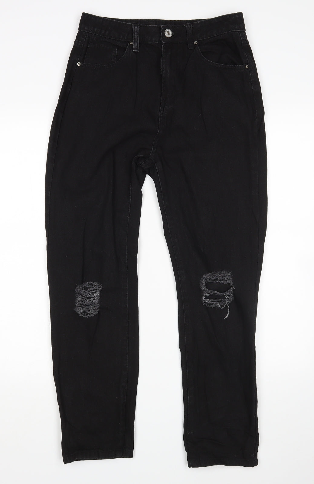 Boohoo Womens Black   Mom Jeans Size 10 L27 in