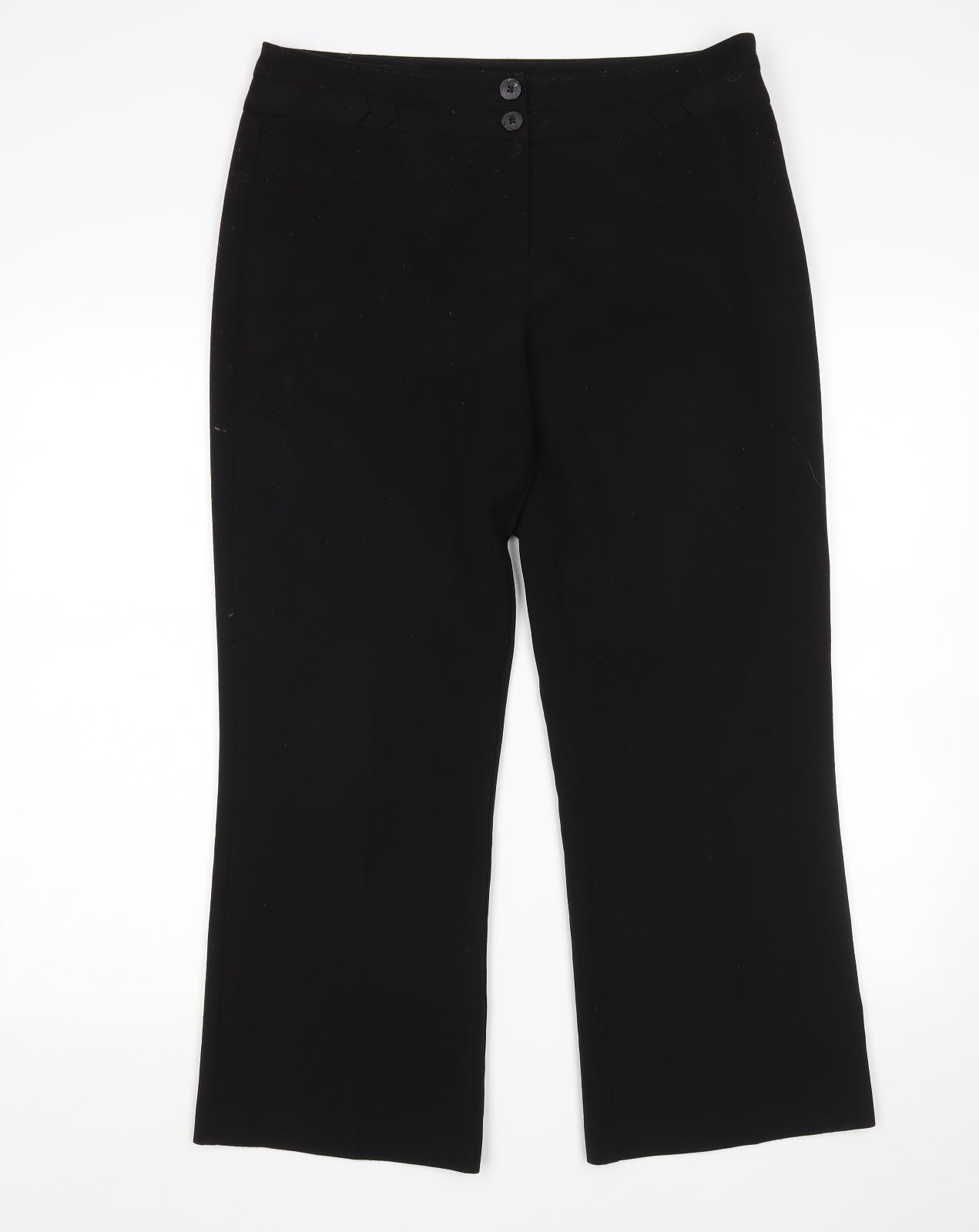 Mia Moda Womens Black   Trousers  Size 12 L27 in