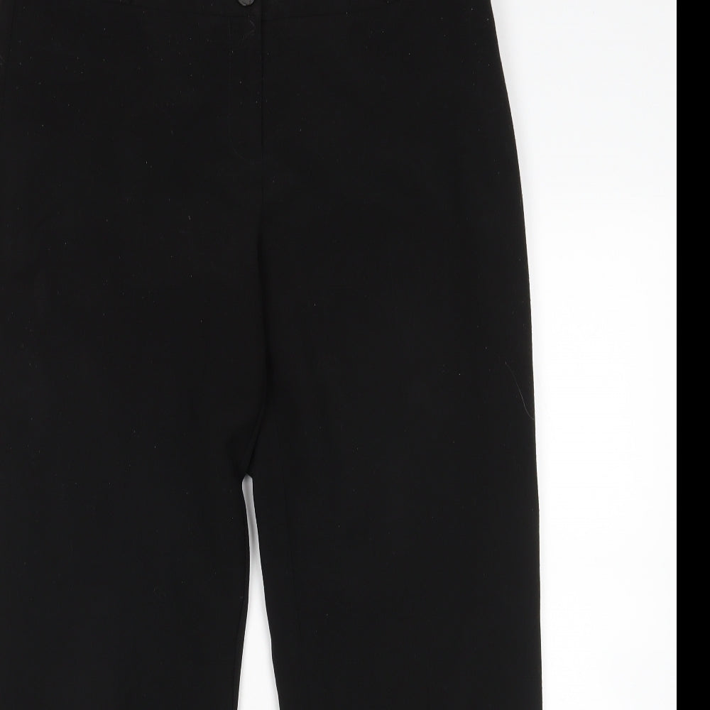 Mia Moda Womens Black   Trousers  Size 12 L27 in