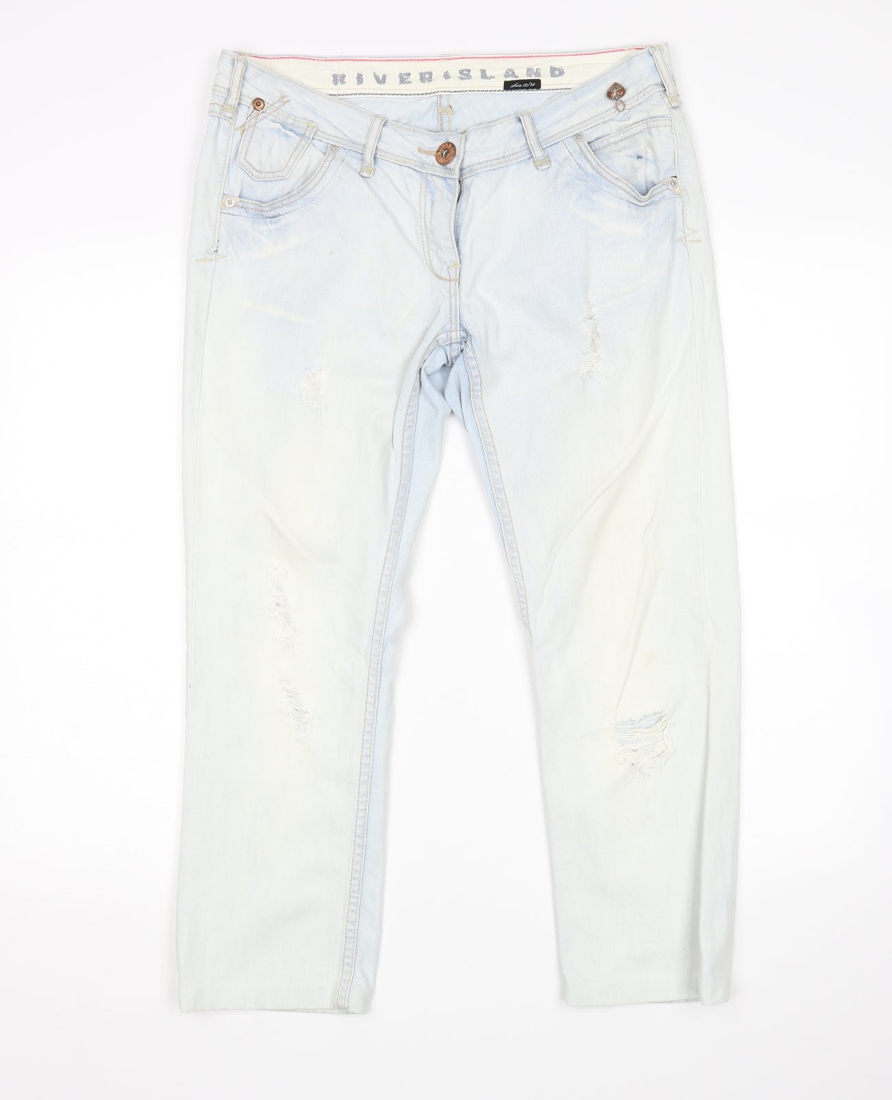 River Island Womens Blue   Straight Jeans Size 12 L26 in
