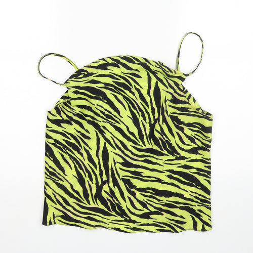 Miss Selfridge Womens Multicoloured Animal Print  Basic Tank Size 12