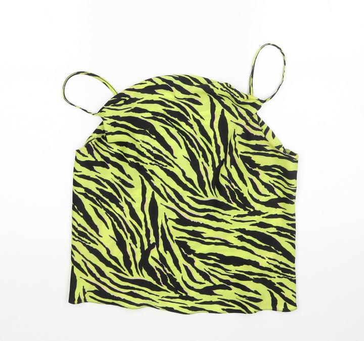 Miss Selfridge Womens Multicoloured Animal Print  Basic Tank Size 12