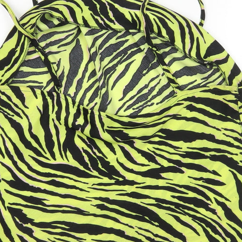 Miss Selfridge Womens Multicoloured Animal Print  Basic Tank Size 12