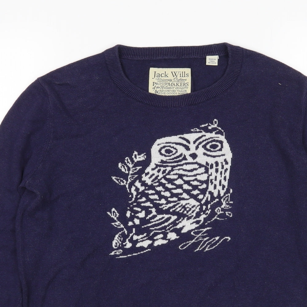 Jack Wills Womens Blue   Pullover Jumper Size 10