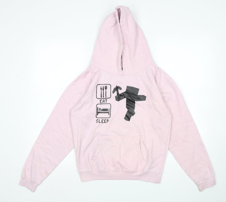 Club Classic Girls Pink   Pullover Hoodie Size 12-13 Years  - minecraft