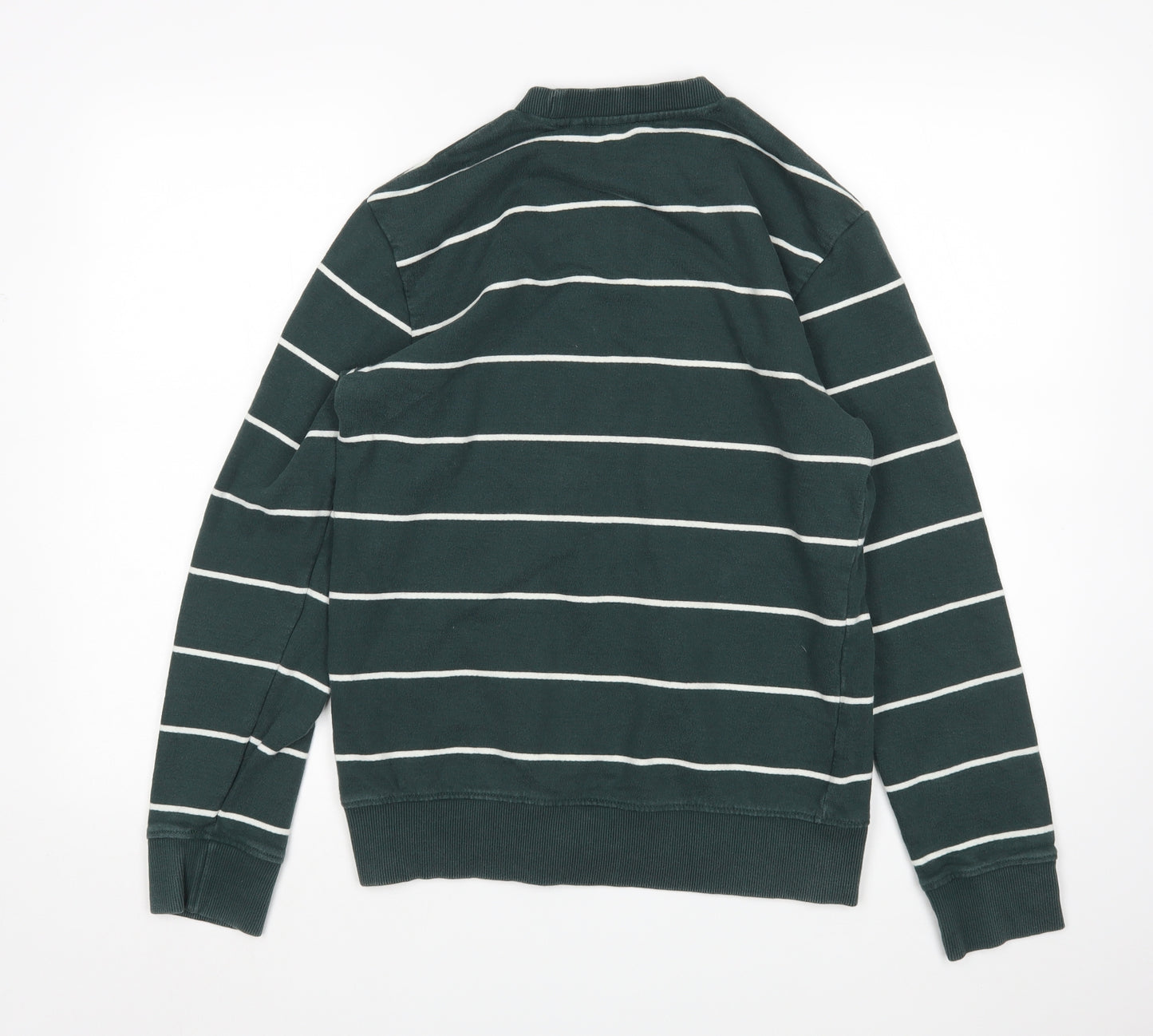 NEXT Mens Green Striped  Pullover Sweatshirt Size S