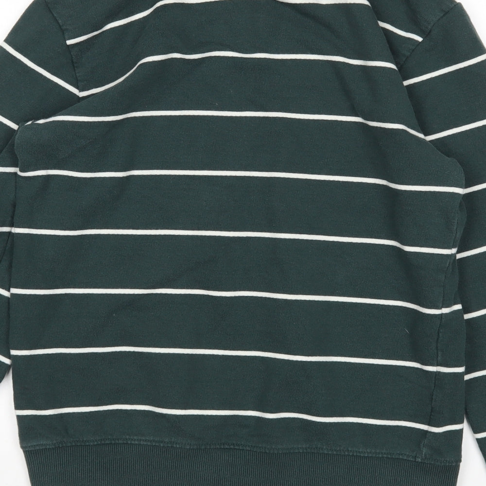 NEXT Mens Green Striped  Pullover Sweatshirt Size S