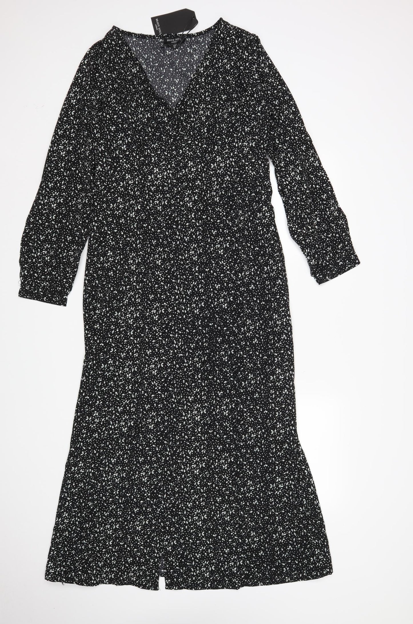Brave Soul Womens Multicoloured Floral  Shirt Dress  Size M