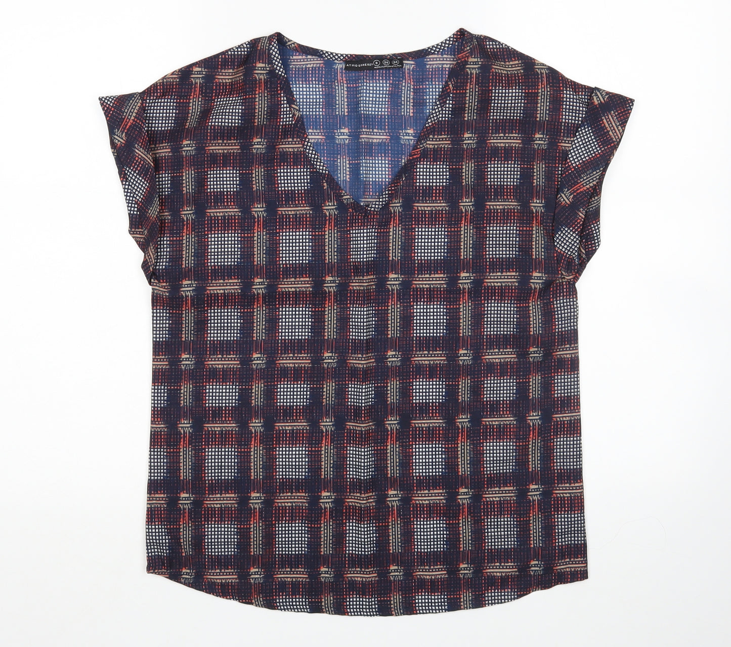 Atmosphere Womens Multicoloured Check  Basic Blouse Size 8