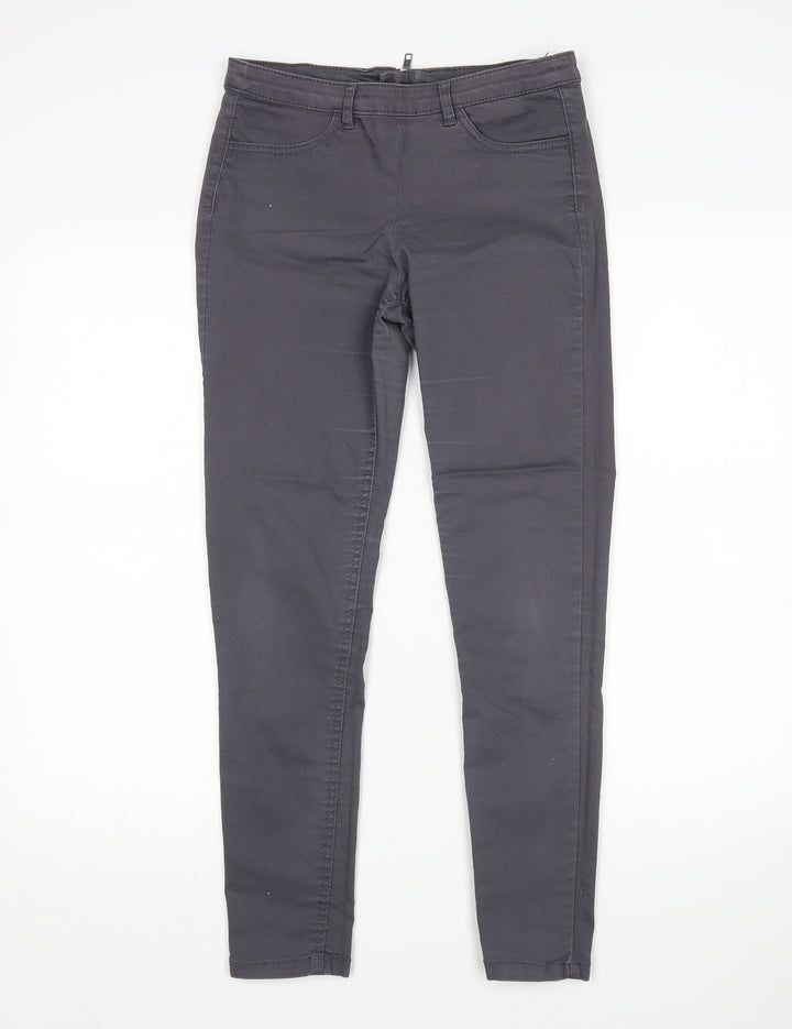 H&M Womens Grey   Skinny Jeans Size 8 L28 in