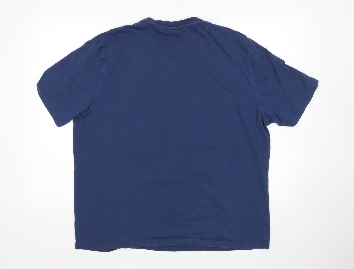 George Mens Blue    Pyjama Top Size L  - The Flintstone