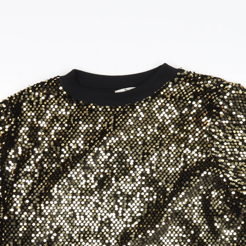 TU Womens Gold   Basic Blouse Size 14