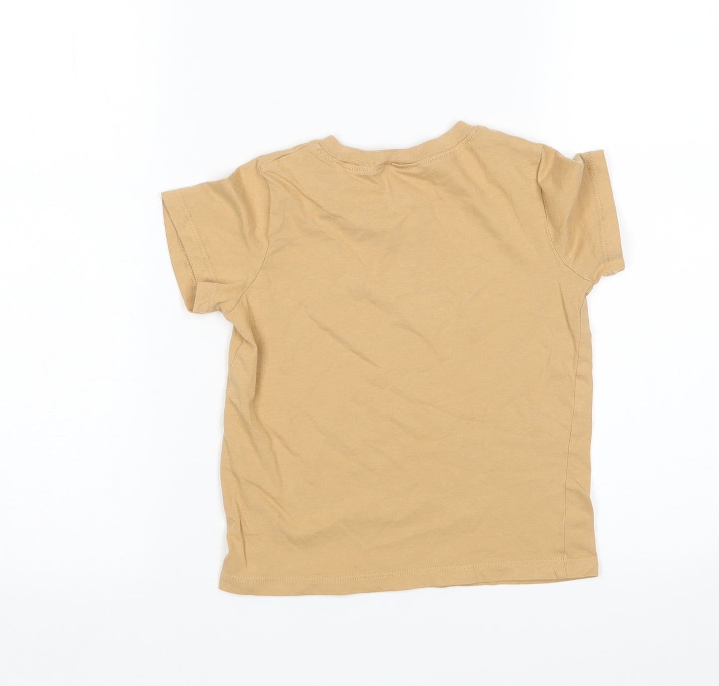 H&M Boys Beige   Basic T-Shirt Size 2-3 Years