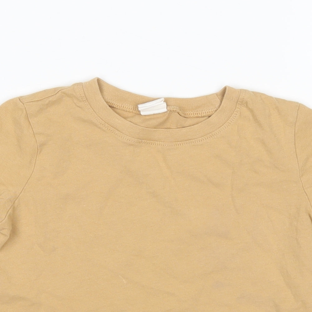 H&M Boys Beige   Basic T-Shirt Size 2-3 Years