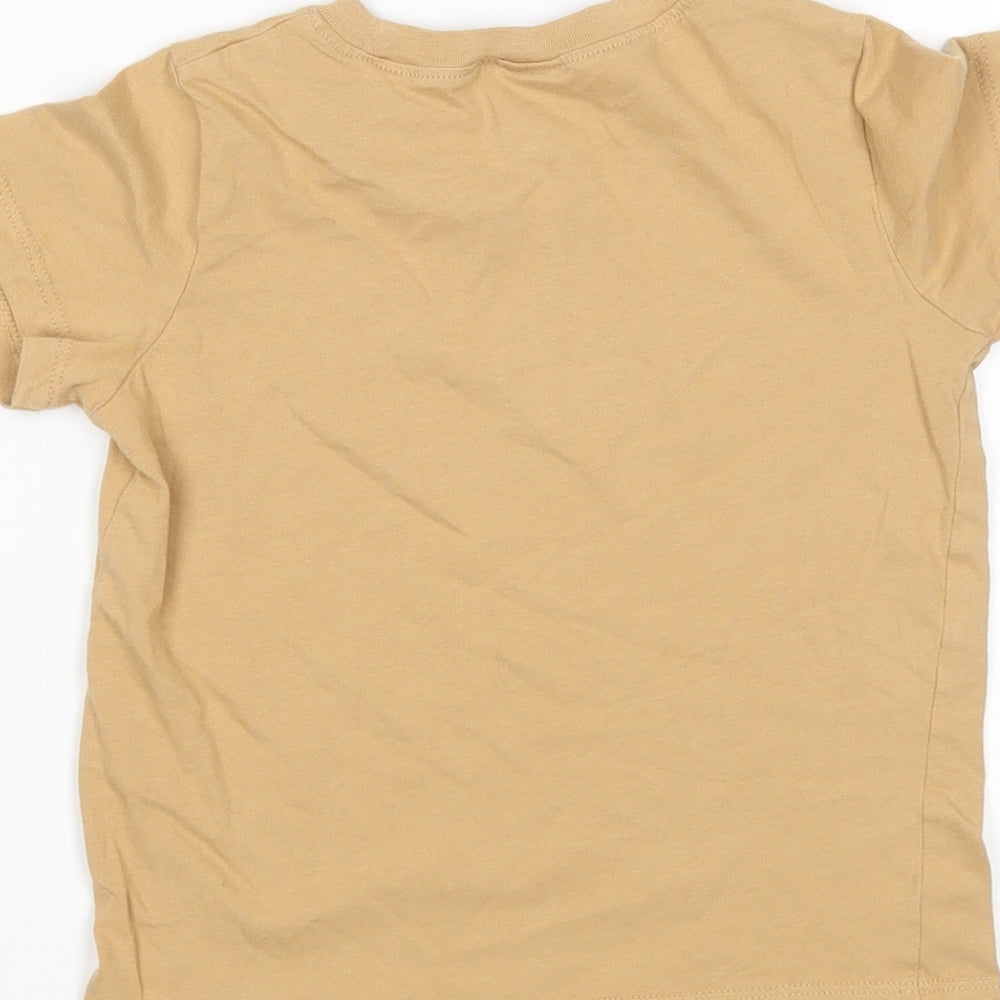 H&M Boys Beige   Basic T-Shirt Size 2-3 Years