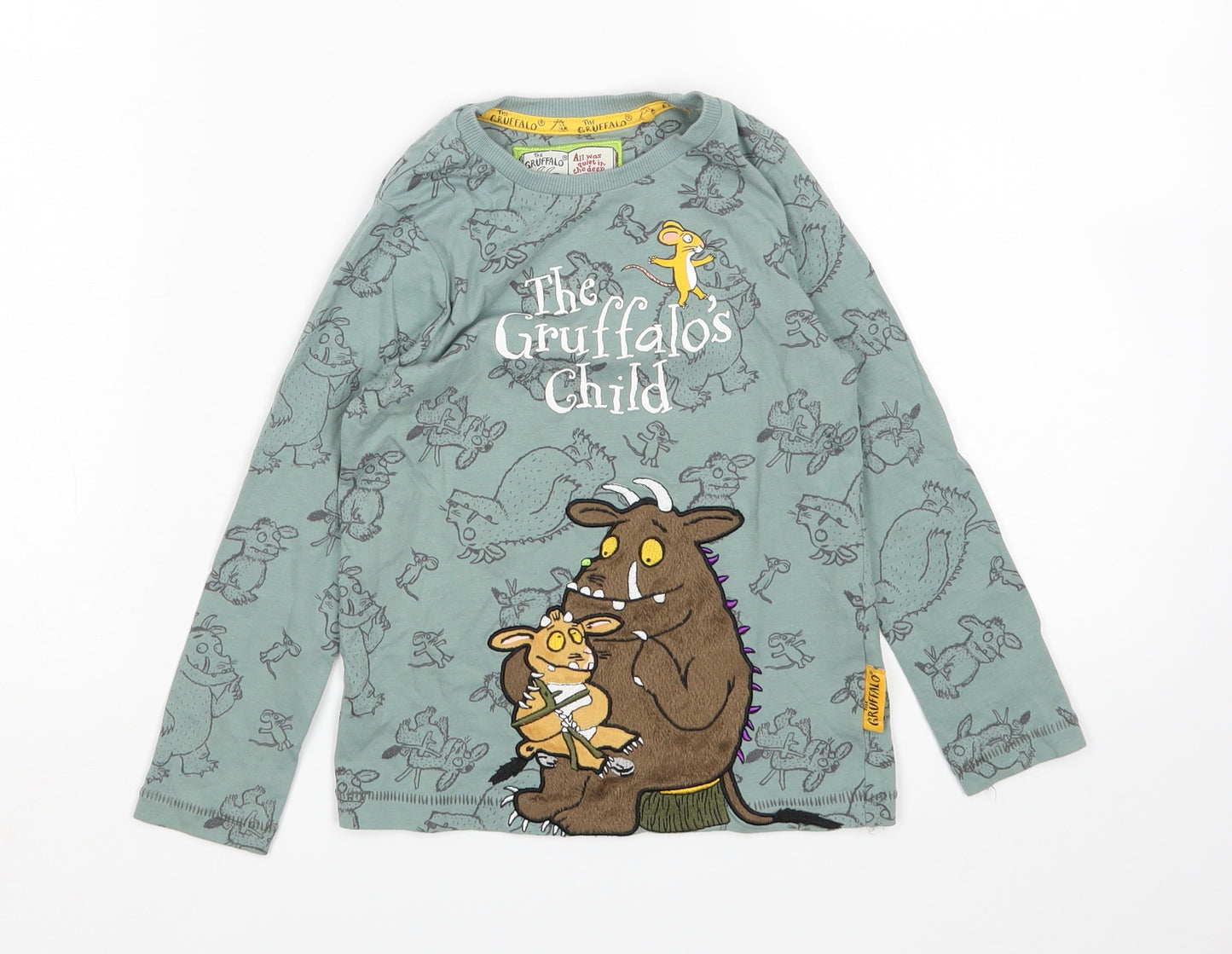TU Boys Green   Basic T-Shirt Size 2-3 Years  - THE GRUFFALO