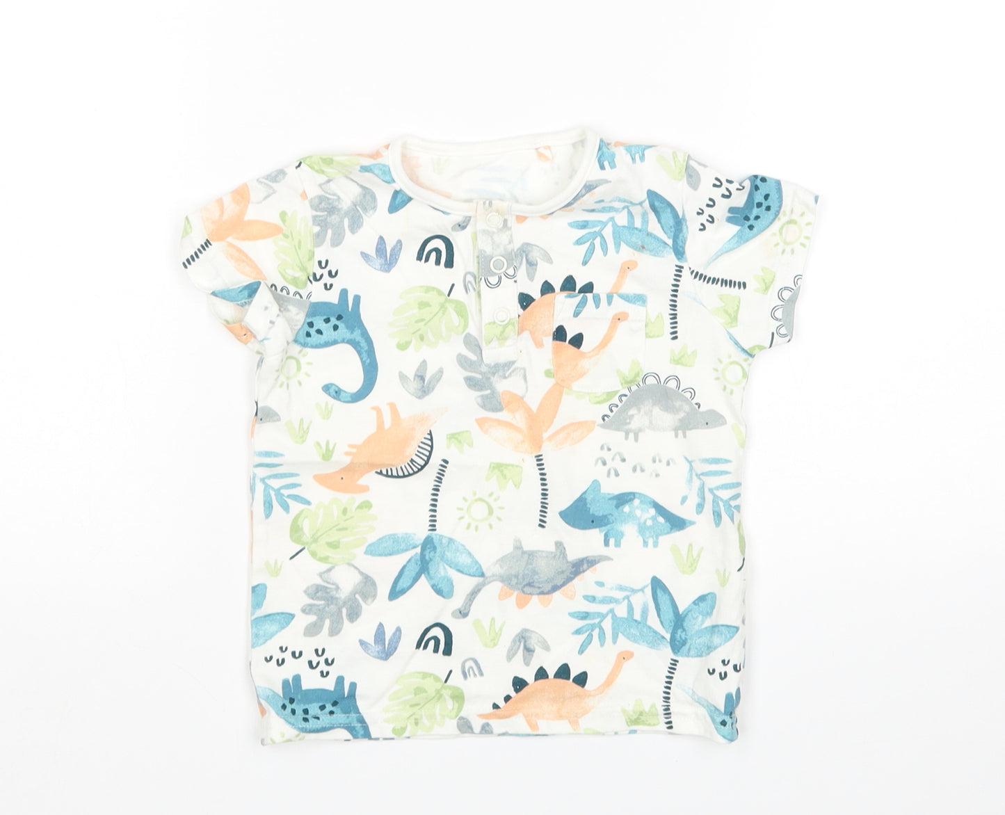 TU Boys Multicoloured   Basic T-Shirt Size 18-24 Months  - Dinosaur