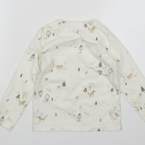 TU Boys White Floral  Basic T-Shirt Size 2-3 Years