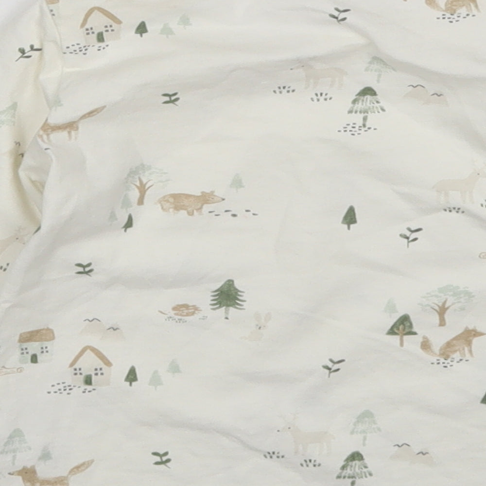 TU Boys White Floral  Basic T-Shirt Size 2-3 Years