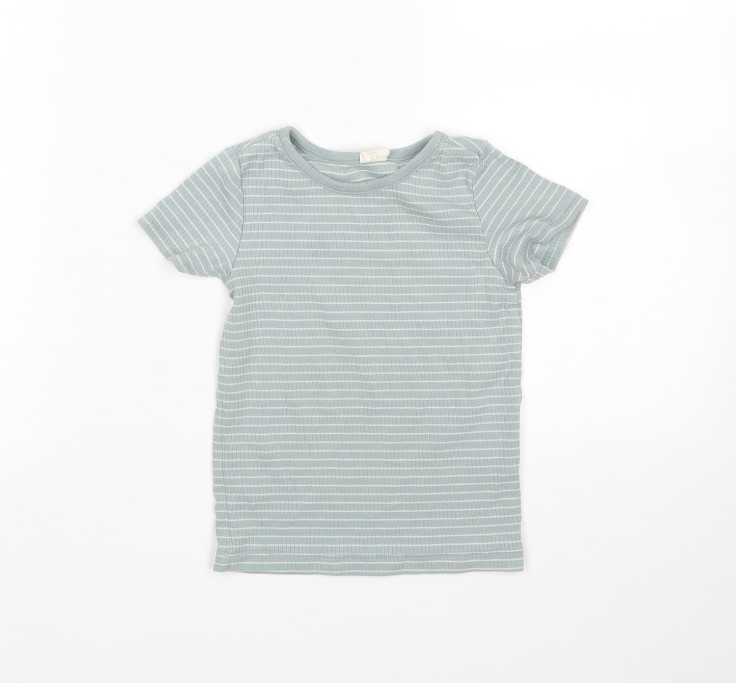 H&M Boys Green Striped  Basic T-Shirt Size 2-3 Years