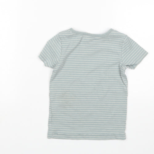 H&M Boys Green Striped  Basic T-Shirt Size 2-3 Years