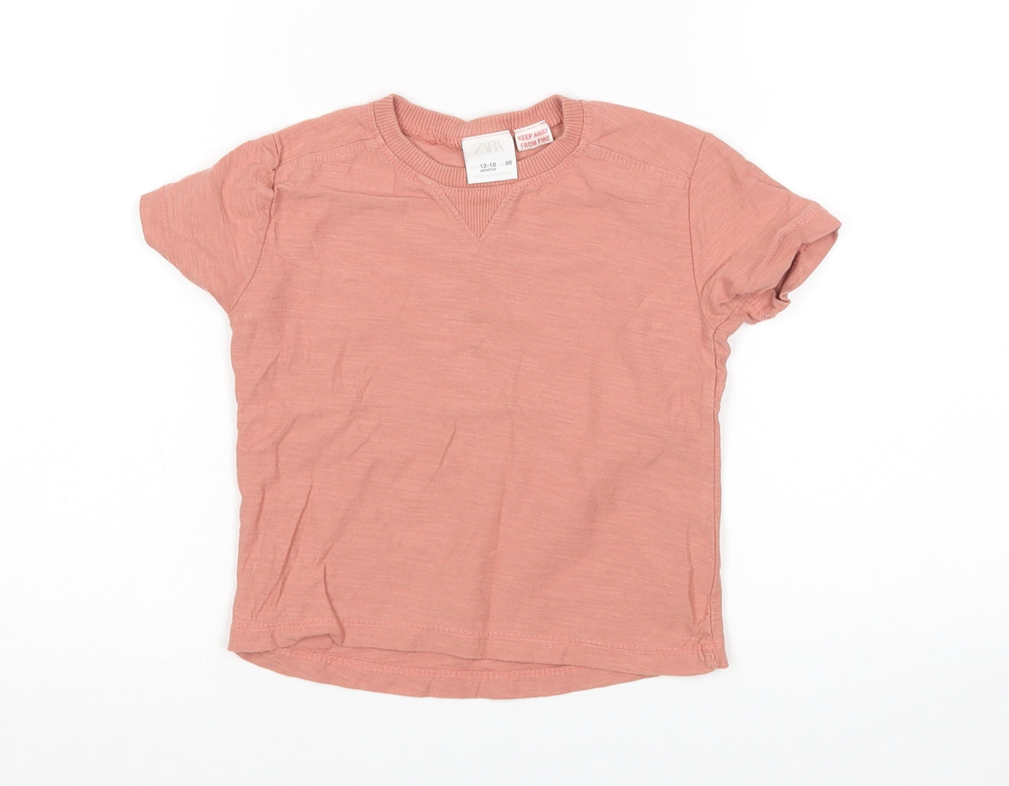 Zara Baby Pink   Basic T-Shirt Size 12-18 Months