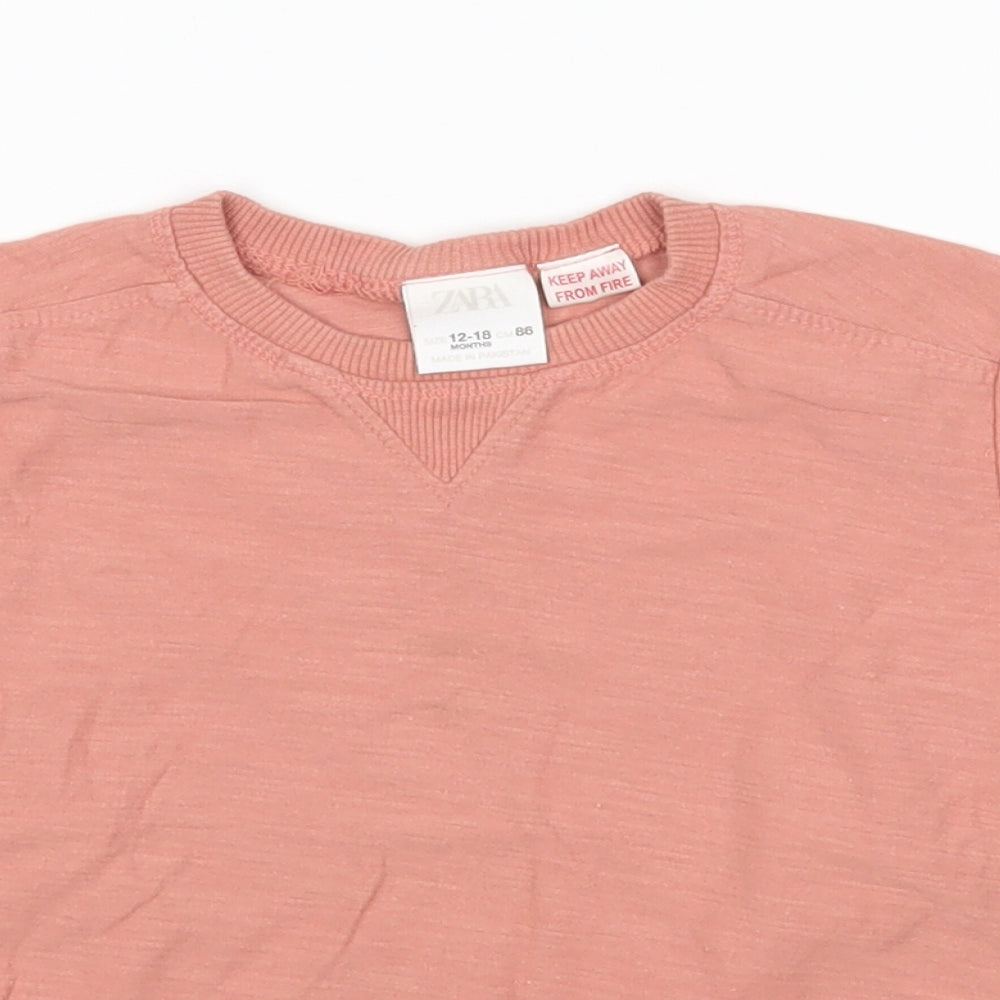 Zara Baby Pink   Basic T-Shirt Size 12-18 Months