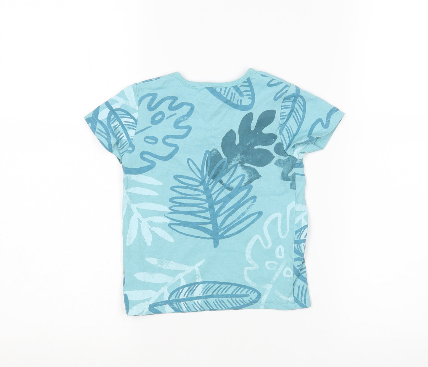 TU Boys Blue Floral  Basic T-Shirt Size 18-24 Months