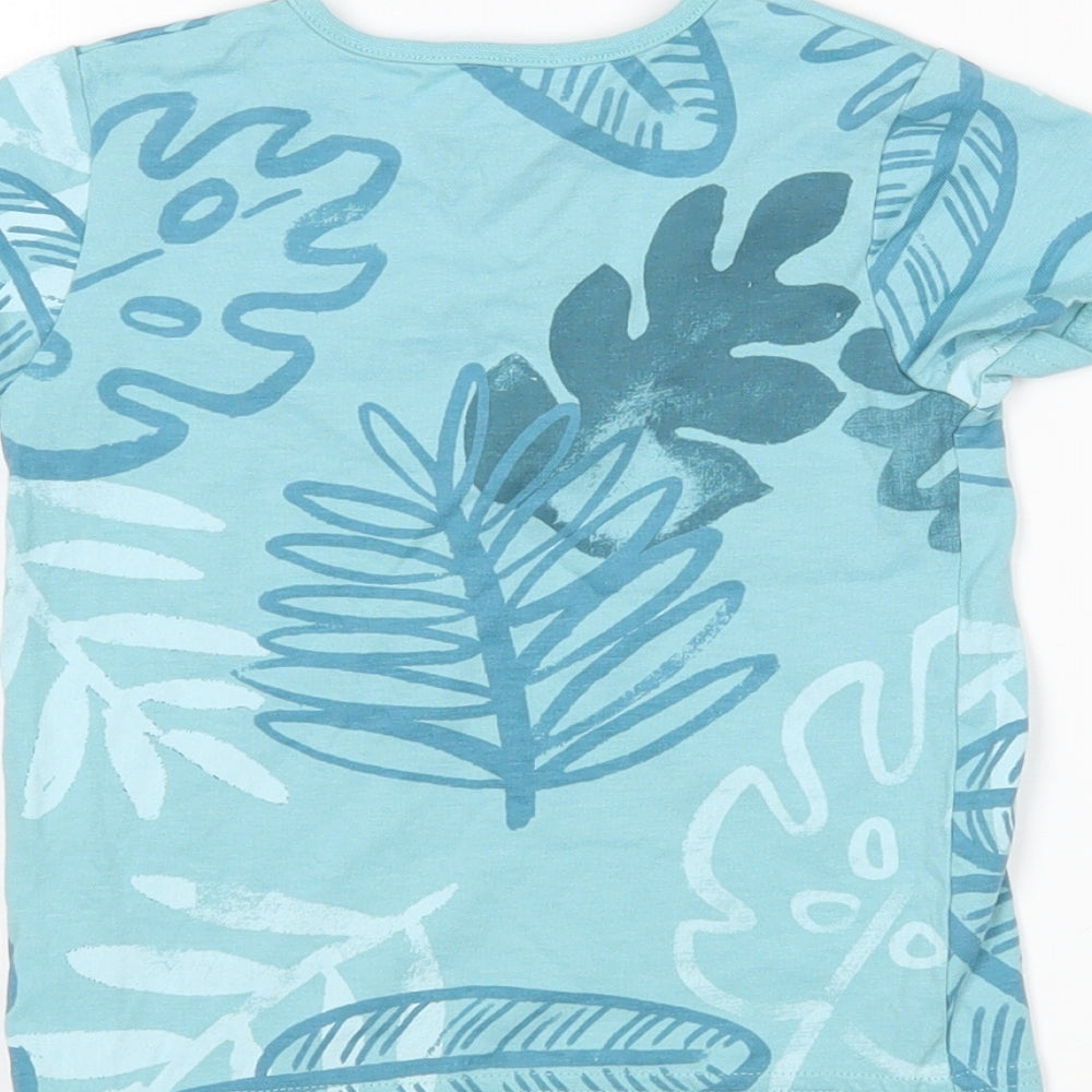 TU Boys Blue Floral  Basic T-Shirt Size 18-24 Months