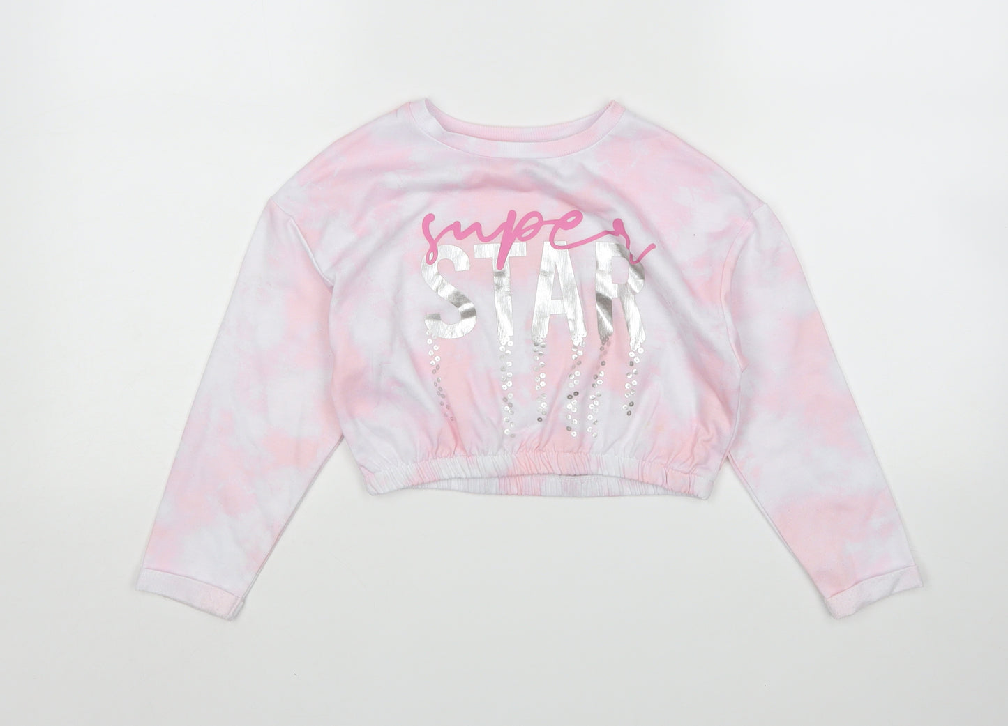 Pep&Co Girls Pink   Pullover Sweatshirt Size 5-6 Years