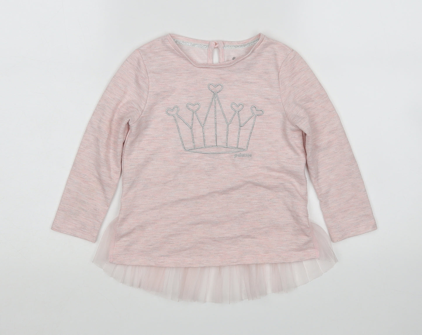 F&F Girls Pink   Pullover Jumper Size 3-4 Years